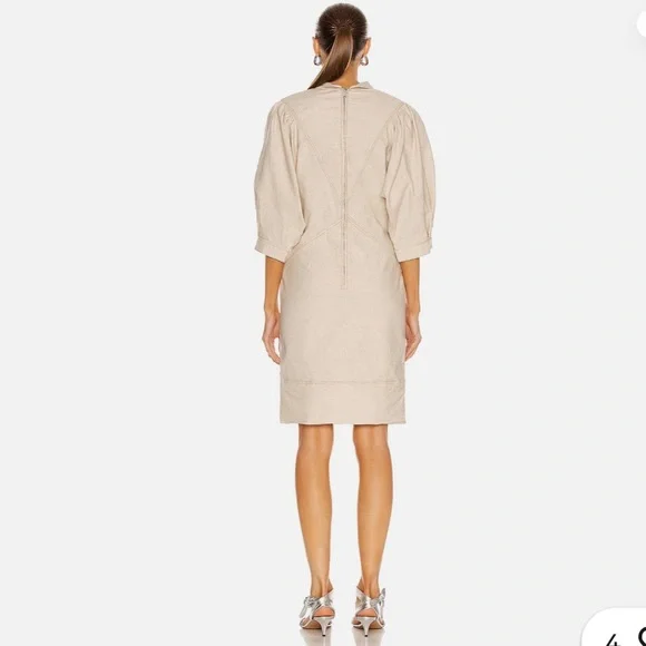 ISABEL MARANT  Laure Dress In Beige - Picture 3 of 5